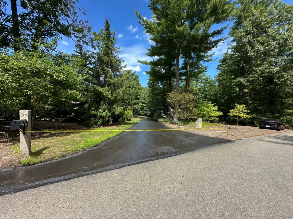 Driveway Sealcoating and Crack Repair in Groton, Massachusetts