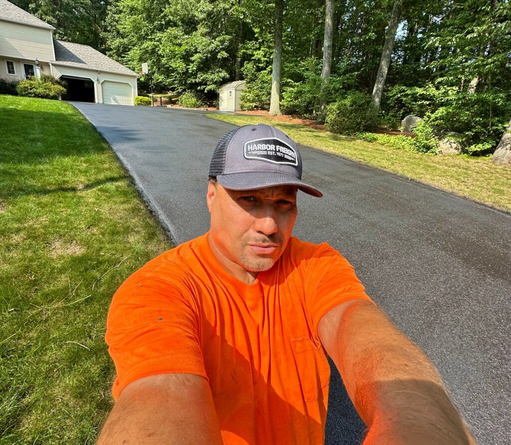 Driveway Sealcoating and Crack Filling in Westford, Massachusetts