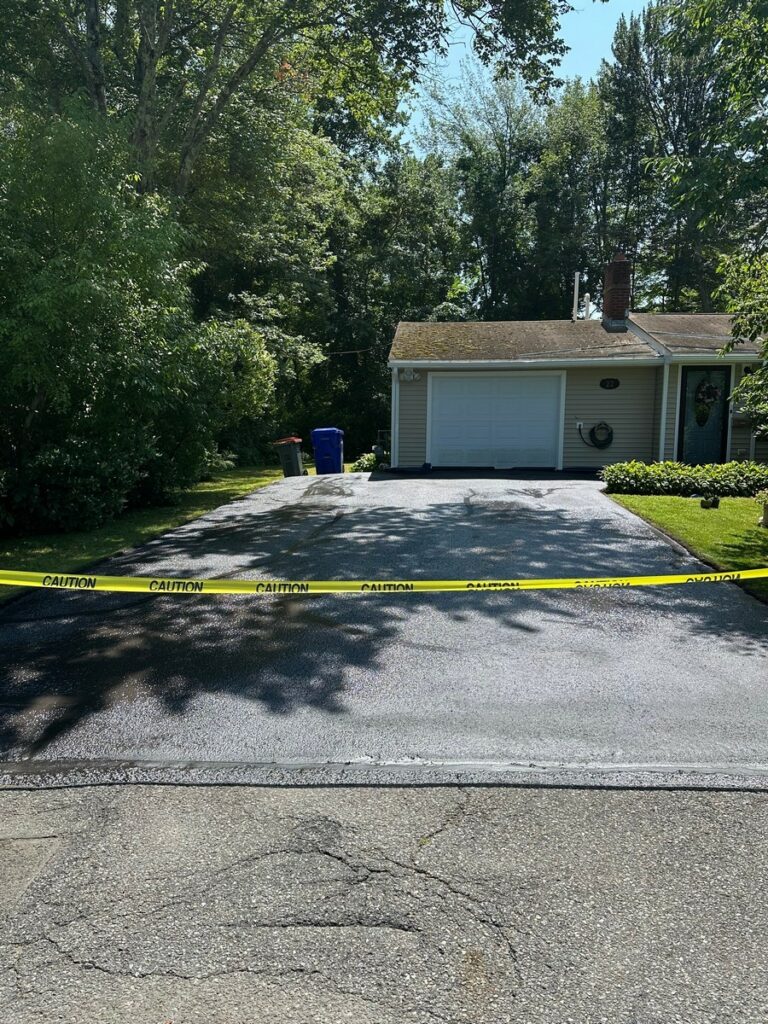 Driveway Sealcoating and Crack Filling in Maynard, Massachusetts